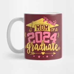 Mom of A 2024 Graduate Senior 24 College Proud Mother Mama Mug